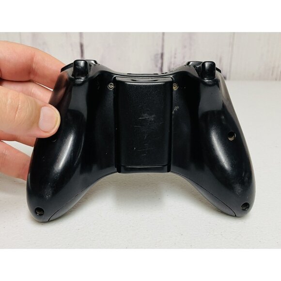 Xbox 360 Black Wireless Controller OEM Authentic Tested - Picture 2 of 2